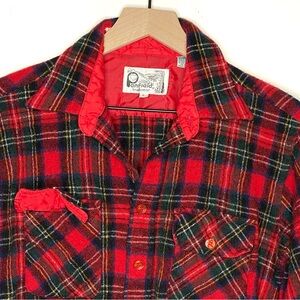 Vintage Penfield Wool Plaid Flannel Shirt Red Black Men’s L Outdoor Workwear